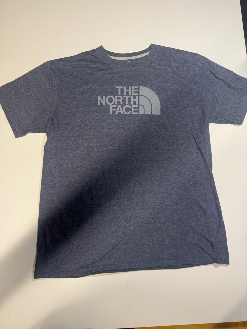 The North Face Men’s Short Sleeve Logo Tee - Navy Heather with Light Gray Logo